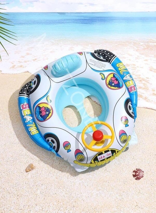 Meetzone عوامة سباحة للأطفال من ميتزون، عوامة سباحة آمنة للأطفال قابلة للنفخ ومضادة للانقلاب، ملحقات سباحة للأطفال، عوامة حمام سباحة، حلقة سباحة، عوامة للأطفال (قطعة واحدة/متعددة الألوان) - Image 5